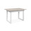 Extendable dining table in travertine and white L120-160 cm - HOUSTON 4