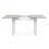 Extendable dining table in travertine and white L120-160 cm - HOUSTON 5
