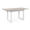 Extendable dining table in travertine and white L120-160 cm - HOUSTON 8