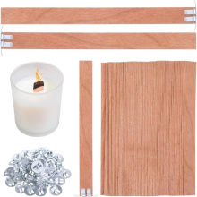 Thickened Wood Candle Wicks With Metal Base Naturally Wood Wicks For DIY Candles Making Easy To Burn