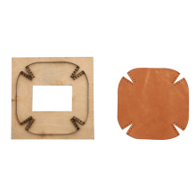 Leather Craft DIY 125X125mm Storage Tray Cutting Die With Sewing Hole Punch Tool Set