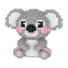 (3912-Koala) Compatible With Major Block Sets - 1000 Pcs Koala Bear Building Set With Cute Koala Parts, Pink Ears & Paws