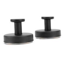 2 Stück silberfarbene Edelstahl-Saugnapf-Haken 60x28mm HD