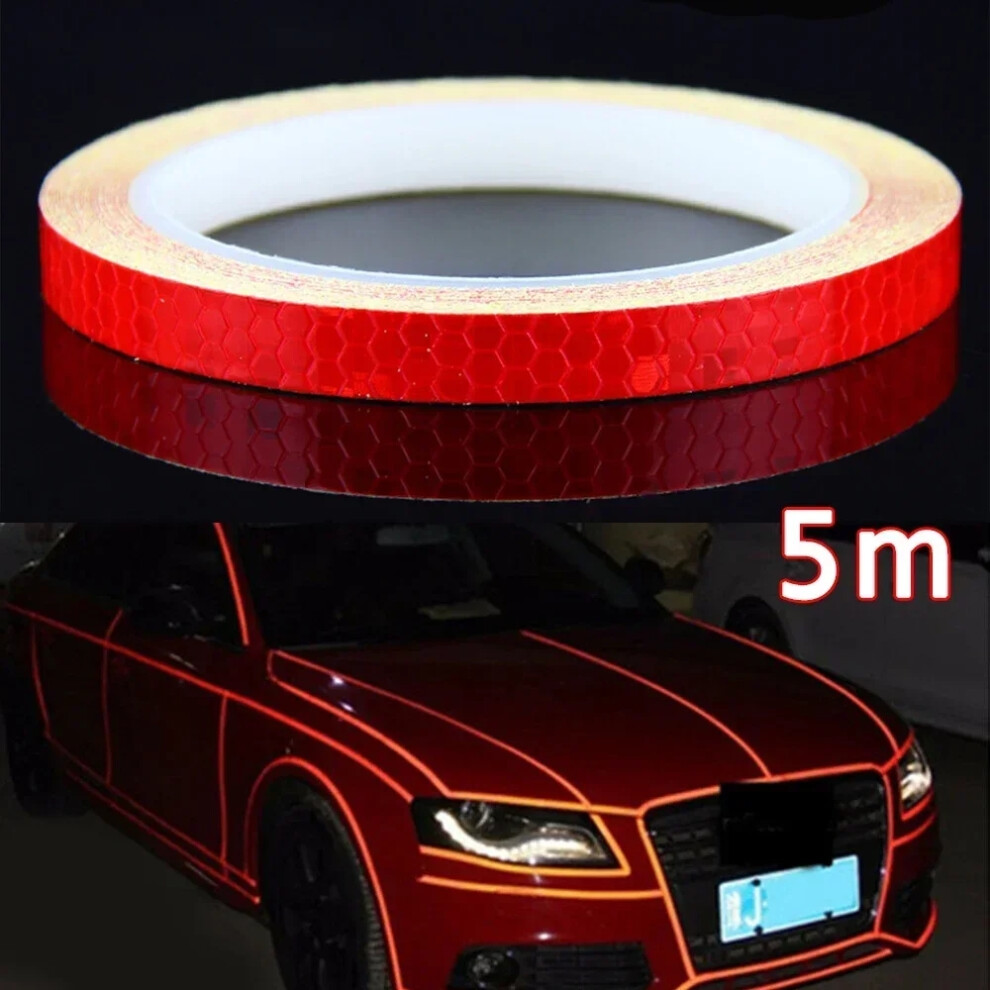 5M Self-Stick Car/Bicycle Reflective Strip Â Neon Glow Fluorescent Vinyl Decal Tape 6935161557558