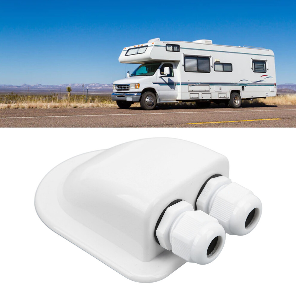 Waterproof Abs Solar Double Cable Gland Ip68 For Rv Campervan Boat 4961373059728