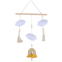 Handcrafted Boho Crib Mobile, Rainbow Design For Decorative Baby Room Accent