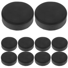 15Pcs Black PU Indoor Hockey Pucks for Training Air Hockey Table Games