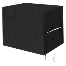 Pool Heater Cover 210D Oxford Waterproof UV Resistant Adjustable Fit for Solar and Outdoor Equipment 39x34x31 Inch Black