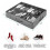 Under Bed Shoe Storage Organizer Sturdy Nonwoven Fabric Organizer With Clear Window Access For Multiple Purposes Foldable Space Saving Design Under 4