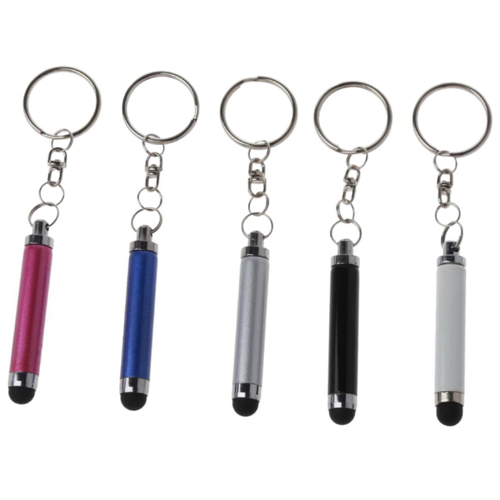 5Pack Portable Keychain Stylus Pens Universal Capacitive Touch Stylus For Phones Tablets Assorted Colors 9426802586251