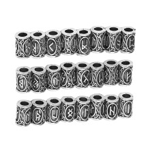 Wikinger-Stil leicht gemacht mit nordischen Runenperlen, antikem DIY-Armband-Anhänger-Set, Mischung verschiedener Perlen in Vintage-Legierungsoptik,