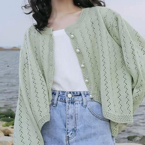 Πουλόβερ ζακέτα με vintage έμπνευση για γυναίκες, casual και κομψά ελαφριά ζακέτες με 2