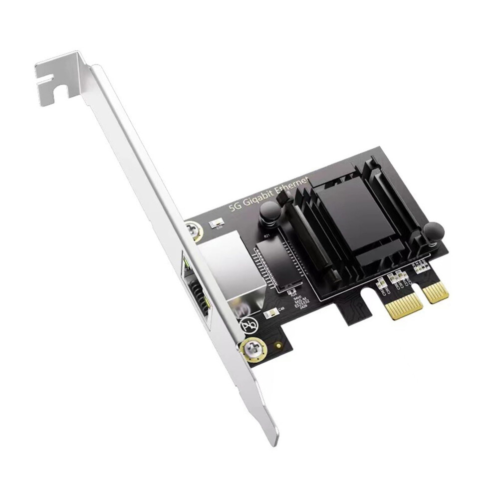 5Gbps Pcie To Rj45 Networking Card, Desktop Pcie Ethernet Adapter, Aluminum Heatsink, 10/100/2500/5000 Mbps 9347817374773