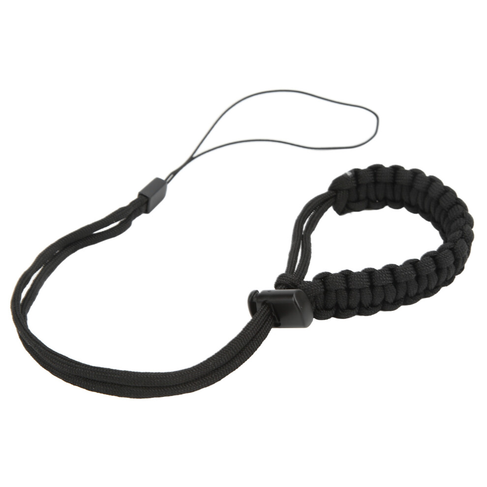 Durable Hand Woven Diving Wrist Lanyard For Phones And Cameras Black 4681375577999