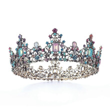 (As show, One size) QQDD Queen Crown compatible with Womens, Rhinestone Wedding Crowns and Tiaras Costume Party