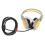Auriculares gaming de 40 mm, amarillos, con micrófono para PC con cable 2