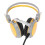 Auriculares gaming de 40 mm, amarillos, con micrófono para PC con cable 14