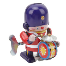 Kinder- und Erwachsenenspielzeug aus Blech, Tommeltrommler, aufziehbare dekorative Figur, Geschenkidee