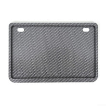 Motorcycle License Plate Frame Carbon Fiber Aluminum Alloy Holder with Secure Mount Universal Fit