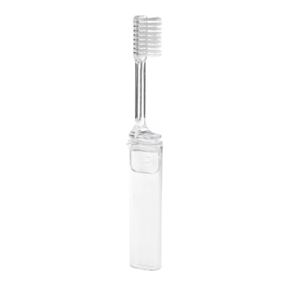 Manual Toothbrush Foldable Portable Outdoor Travel Camping Plastic Transparent Compact