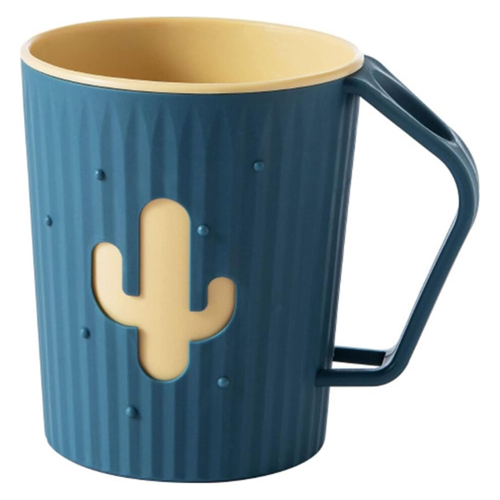 Travel Toothbrush Case with Holder Cup, Lightweight Plastic Mug with Handle for Bathroom or Trip