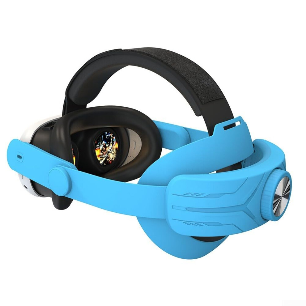 Comfortable Headband For Meta Quest3s Vr Adjustable Soft Foam Padding Head Strap Accessory Blue 9347817132809