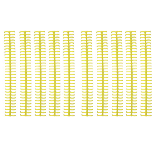 Plastic Binding Coils for Office Use, Durable and Reliable Plastic Spiral Binding Strips for Long-Term Storage, Yellow, 10Pcs