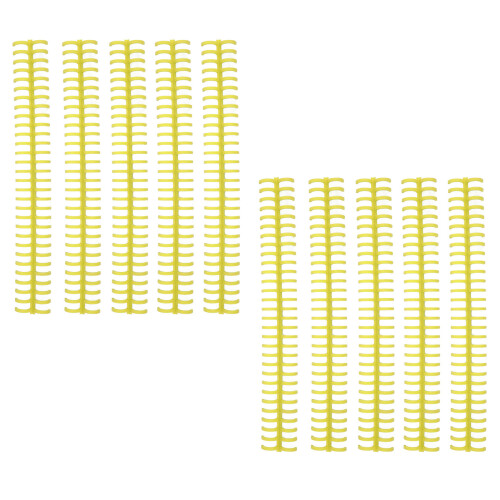 Plastic Binding Coils for Office Use, Durable and Reliable Plastic Spiral Binding Strips for Long-Term Storage, Yellow, 10Pcs 2