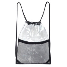 Waterdichte, transparante tas met trekkoord, gemakkelijk schoon te maken, transparante rugzak voor reizen en de sportschool, sterke en betrouwbare,