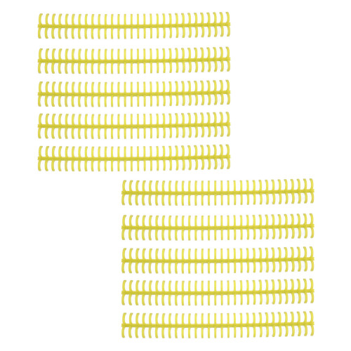 Plastic Binding Coils for Office Use, Durable and Reliable Plastic Spiral Binding Strips for Long-Term Storage, Yellow, 10Pcs 1