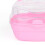 Transparent Ventilated Handheld Hamster Cage for Small Pets Pink 3