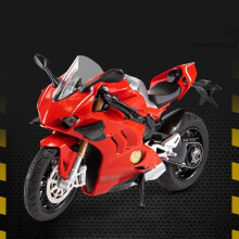 1/12 Diecast Motorcycle Model Toy Racing with Sound Light Collection Bicycle for Ducati V4S Panigale Red
