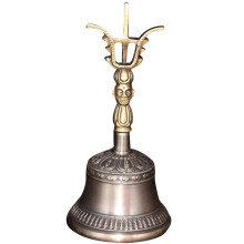 Nepal King Kong Bell, Handmade Sanqing Bell, Trident Taoist Bell, ThreeStrand King Kong Bell, Pestle, Bronze Bell, Taoist Bell (7 cm)