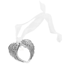 Inspirierender Engelsflügel-Weihnachtsbaumschmuck, doppelseitig, zum Gedenken an Haustiere, farbechter Porzellan-Weihnachtsbaumschmuck mit Spruch