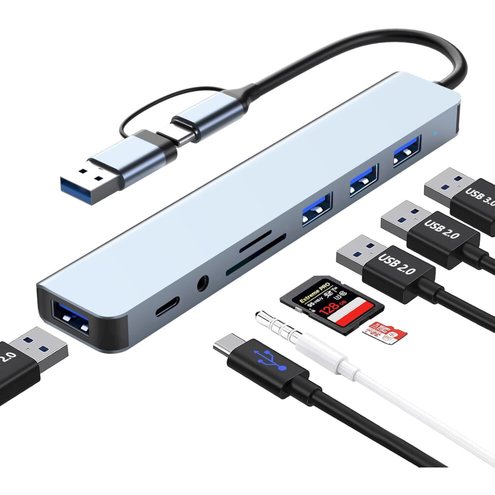 Usb C Hub Multiport Adapter 8In1 With Sd/Tf Card Reader, Usb 3.0, 100W Pd For Macbook Pro/Air 9426802587272