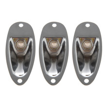 3Pcs Boat Guitar Jack 1/4 Inch Input Output Jack Plate Socket 6.35mm Chrome Silver for FD Strat Style Guitar Parts