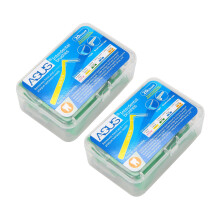 2X L Shape Push-Pull Interdental Brush 20Pcs/Box Oral Care Teeth Whitening Dental Tooth Pick Toothpick Toothbrush Green