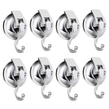Heavy Duty Vacuum Suction Cup Hooks (8 Pack) for Kitchen Bathroom Restroom Organization