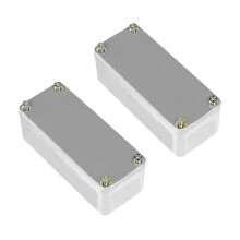 2X Druckguss Aluminium Elektronik Projekt Box Gehäuse Instrument 1590A Style Guitar Effects Aluminium Stomp Box für Gitarren Teile & Zubehör