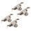 4X Beige Sun Visor Clip Holder Bracket 51168243575 for  E46 3 Series 325 M3 1