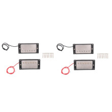 2X Pastillas de Doble Bobina Humbucker Mástil Y Puente Compatible con Guitarra Eléctrica de Estilo LP para Piezas de Guitarra Juego de Repuesto