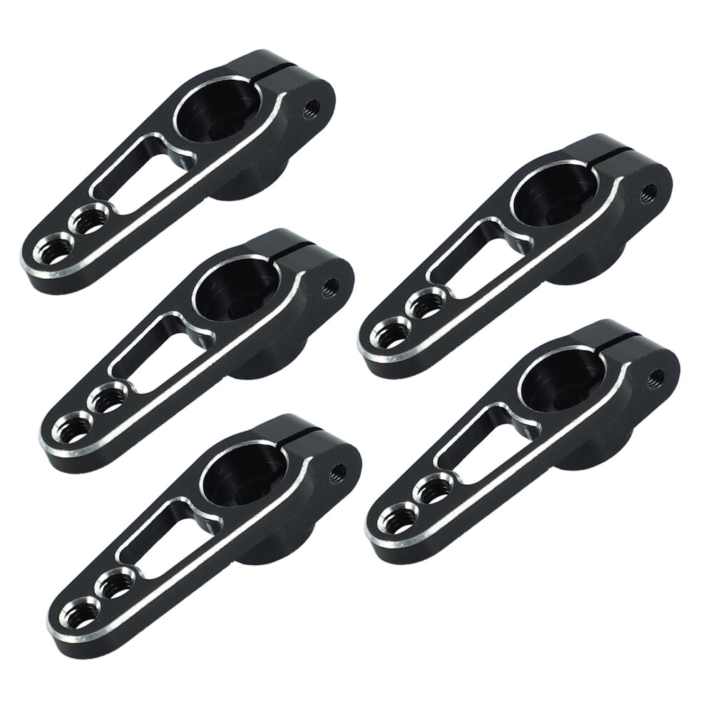 5Pcs Aluminum Alloy 25T 31Mm Steering Servo Arm Horn For Rc Car Crawler Parts, Black 6032427870069