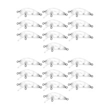 20 Piezas SeñUelo de Pesca Cuerpo 5cm 2.7G Sin Pintar Crankbait Vib Minnow Wobblers Cebo Duro SeñUelos en