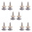 10PCS Wool Copper Guitar Strap Lock Locking Pegs Pins Mushroom Shape End Button Silver 1