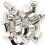 60 x Bretelles Epingles Sangle Crochets 20 mm Couleur Argent 2