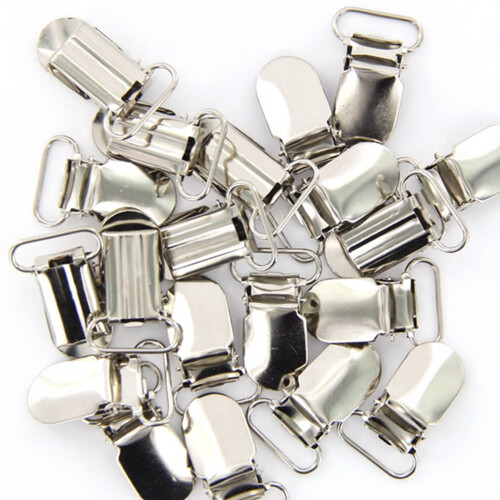 60 x Bretelles Epingles Sangle Crochets 20 mm Couleur Argent 1