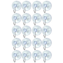 20 Windows Transparent Suction Cup Suction Cup Hook Clothes Jacket Metal Hook