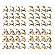 48Pcs Christmas Elk Deer Napkin Rings Gold Alloy Napkin Buckle Napkin Ring Holder Hotel Restaurant Wedding Decoration