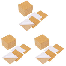 Porta-Copos de Cortiça Autoadesiva, Tapetes de Cortiça, Folhas de Apoio de Cortiça para Porta-Copos E Suprimentos de Artesanato DIY (120, Quadrado)
