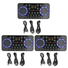 3X V300 PRO Sound Card 10 Sound Effects  Noise Reduction Audio Mixers Headset Mic Voice Control for Phone PC